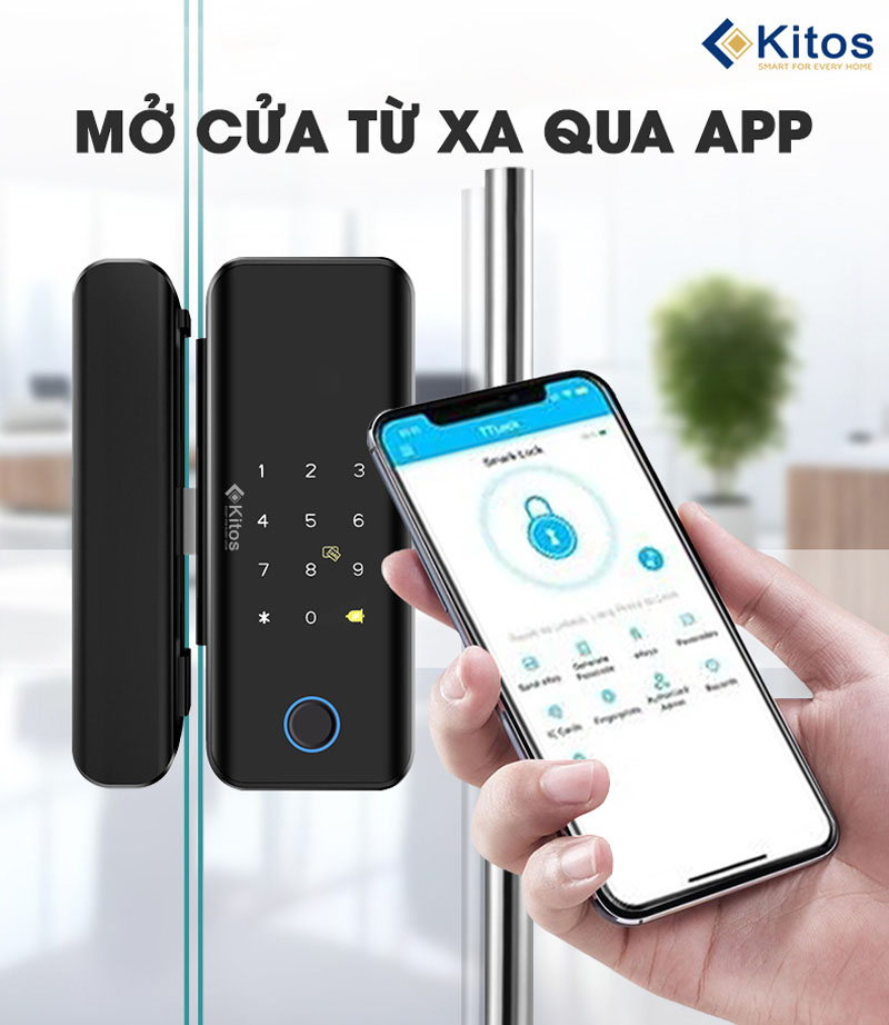 Khóa vân tay cửa kính Kitos KT-GL30 Pro