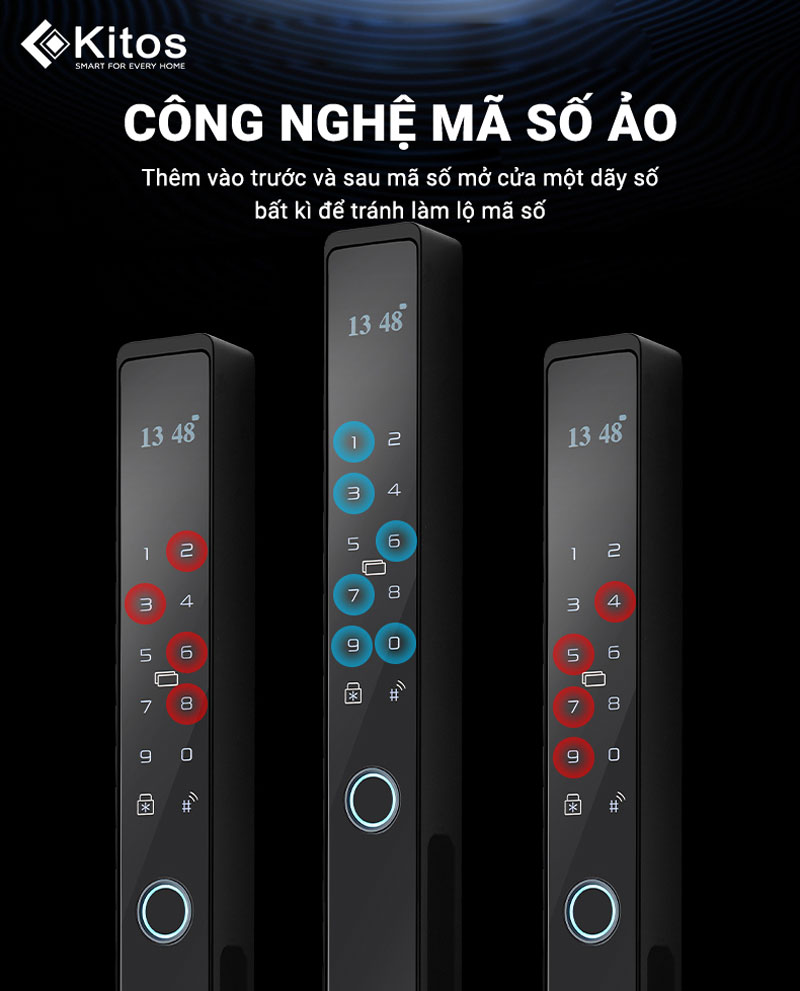 Khoá vân tay cửa nhôm Kitos KT-AL110