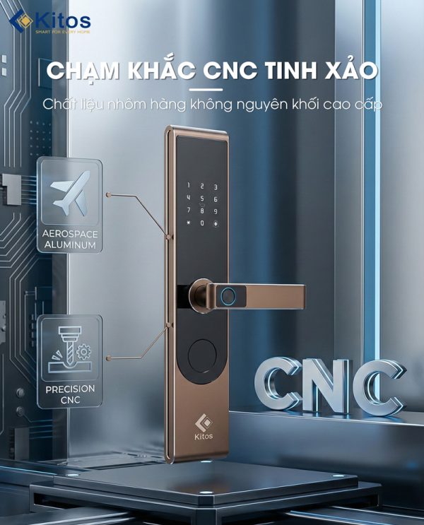 Khoá cửa điện tử Kitos S3 CNC