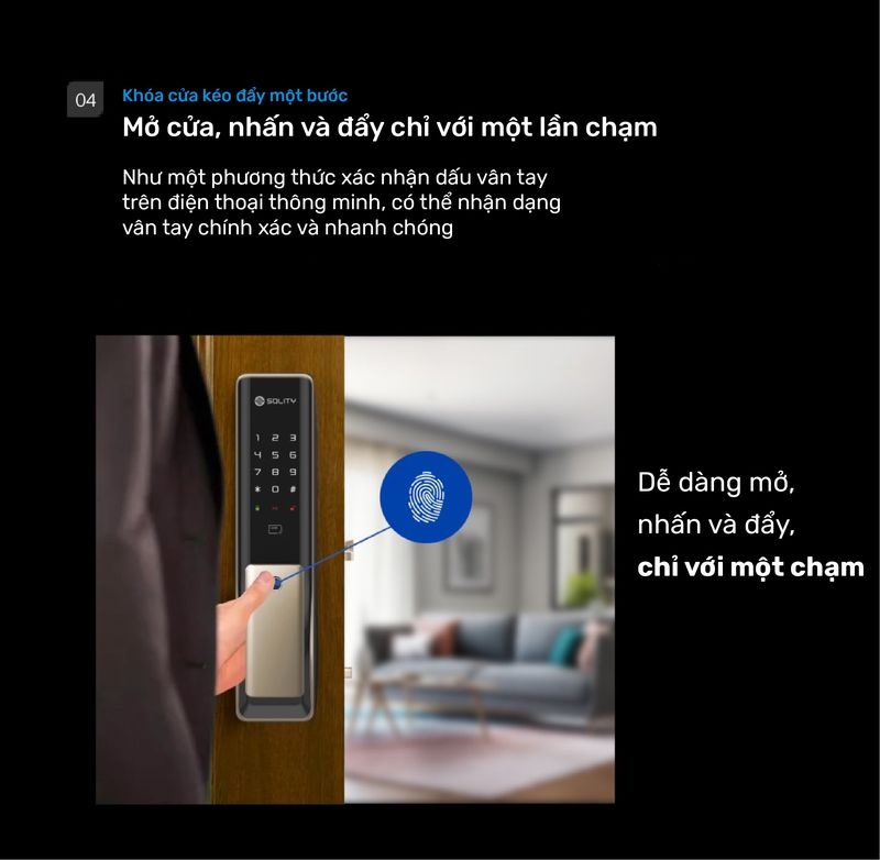 Khóa cửa vân tay Solity GP-6000BK