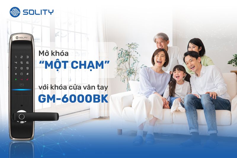 Khóa cửa vân tay Solity GM-6000BK