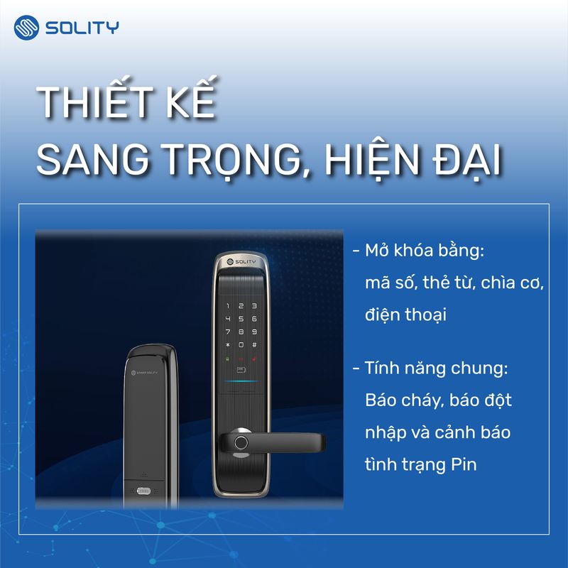 Khóa cửa vân tay Solity GM-6000BK