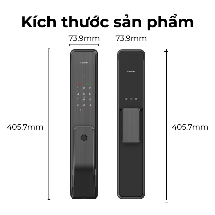 kích thước khoá Kaadas Q3