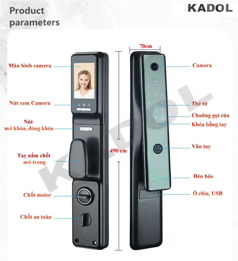 Khóa vân tay Kadol K789