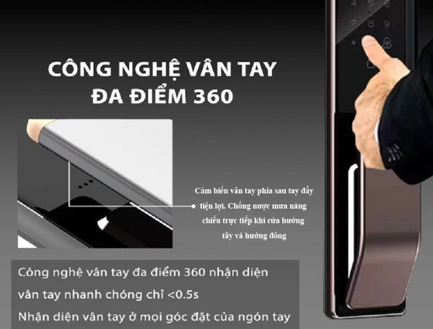 Khóa cửa nhận diện khuôn mặt Kadol K9 Pro